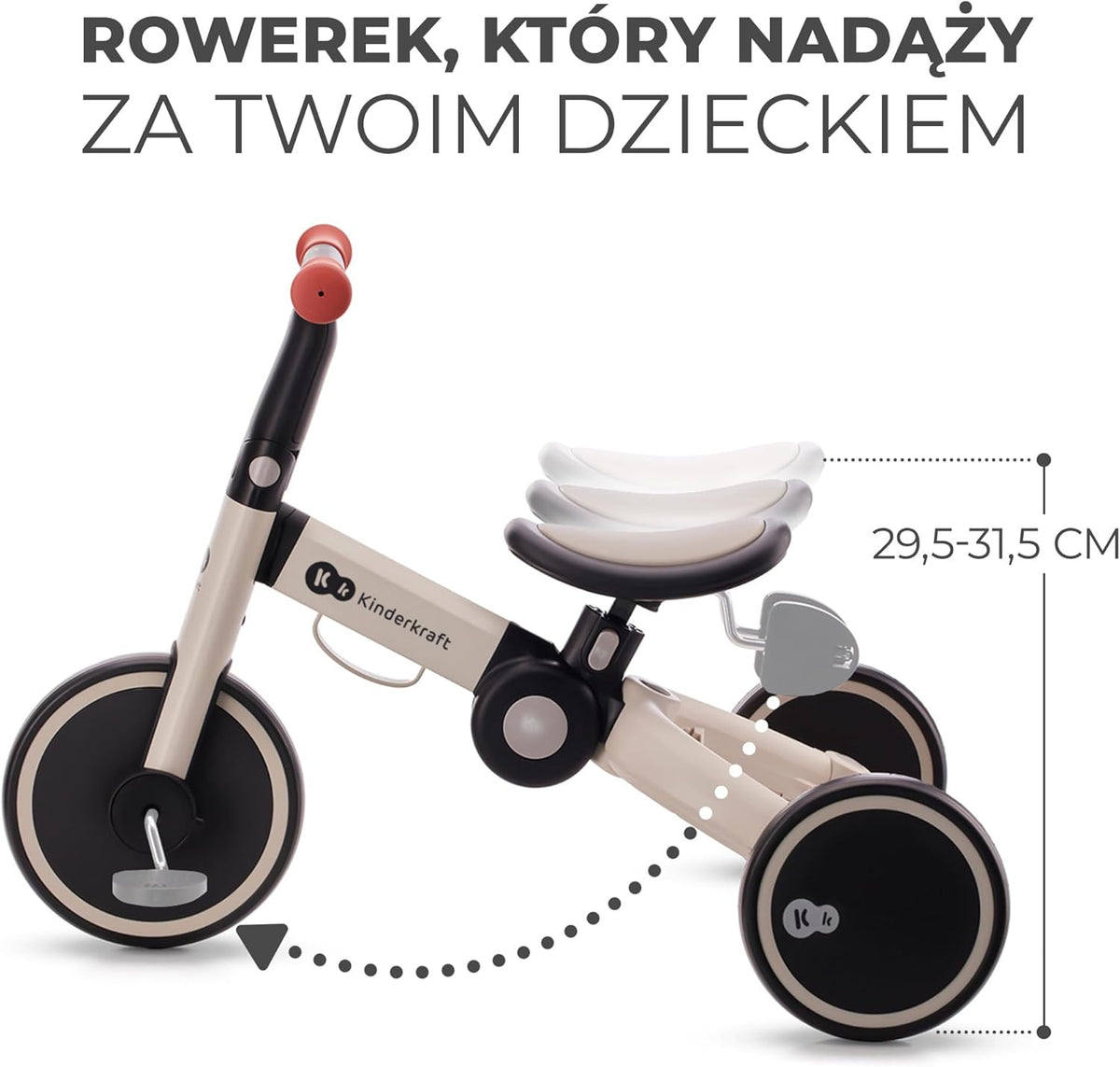 KINDERKRAFT 4TRIKE triciclo 3 in 1 12 mesi+