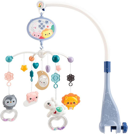 AMY & BENTON mobile avec boîte à musique et projecteur pour lit bébé + télécommande