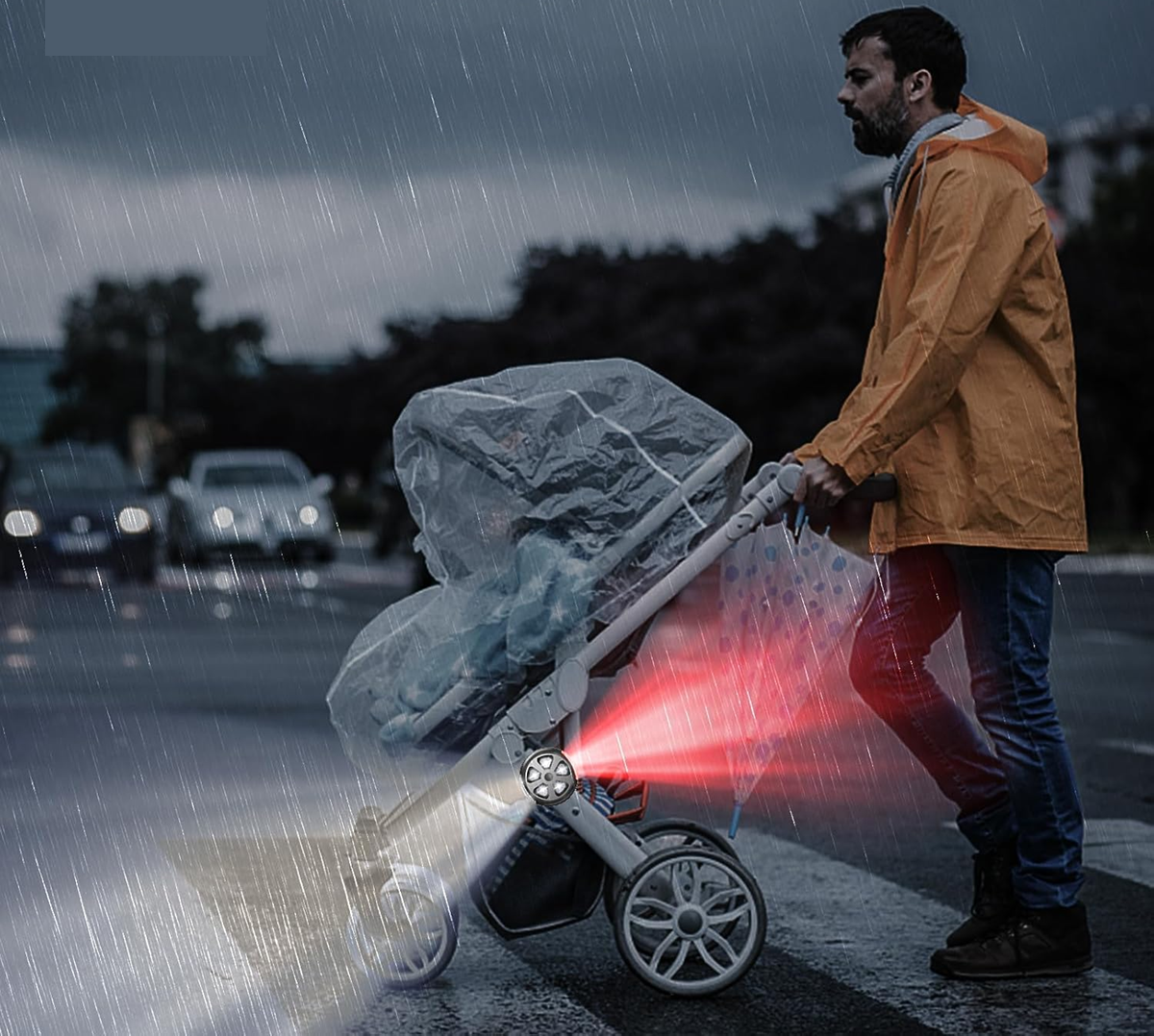 AIWORTHY IP65 wodoodporna lampka oświetlająca do wózka 8 cm 1 sztuka