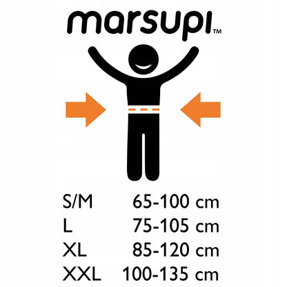 MARSUPI 2.0 nosidełko ergonomiczne S/M 3,5 - 15 kg, rozmiar S/M 65-100 cm, komfortowe dopasowanie