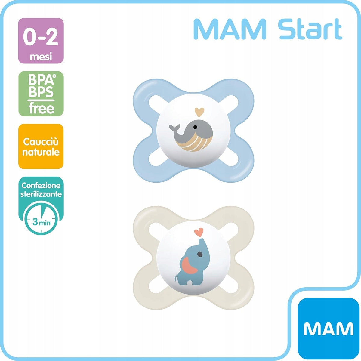 MAM START Fopspeen x2 0-2msc RUBBER