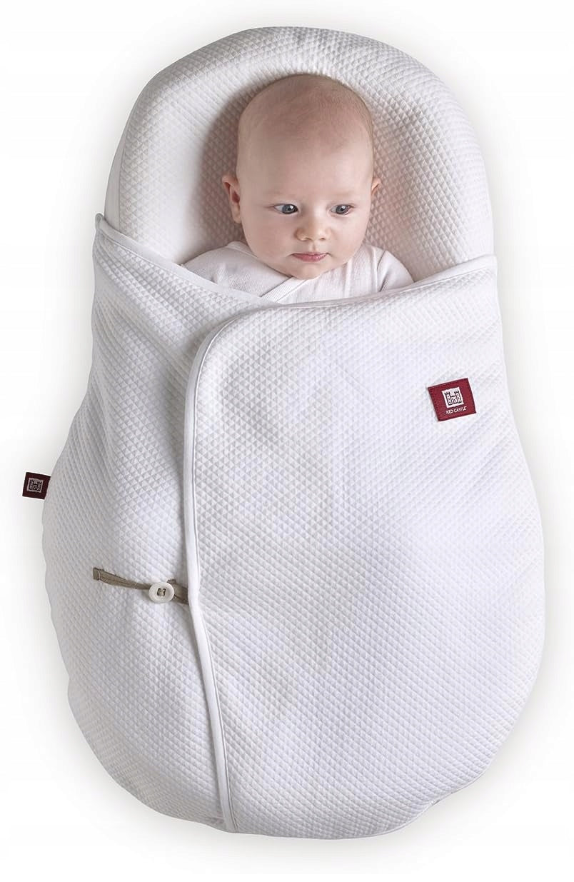 RED CASTLE Cocoonacover otulacz śpiworek 1TOG, biały śpiworek dla niemowlęcia do leżaczka CocoonaBaby
