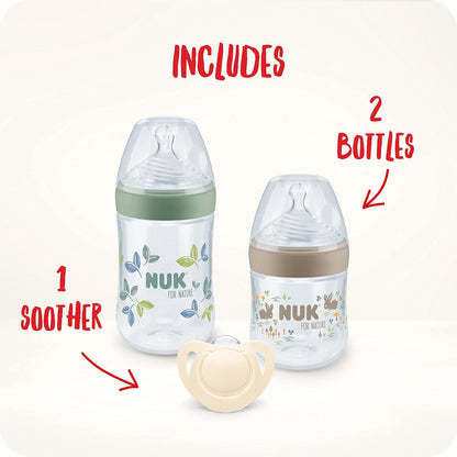 NUK for Nature set 2 x fles + speen temperatuurregeling
