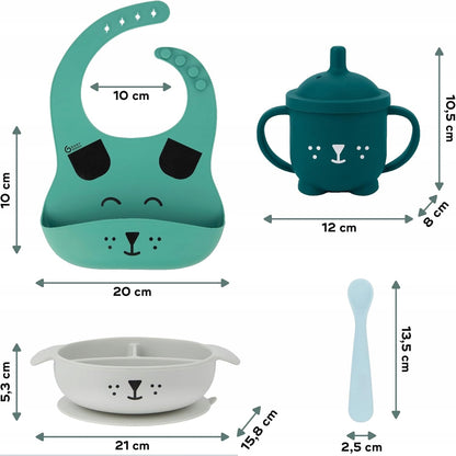 BABYMOOV LEARN'ISY servies set 15-24 maanden siliconen