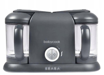 BEABA Babycook Duo ROBOT KUCHENNY 4w1 2200 ml, parowar i mikser dla dzieci, ciemnoszary, BPA free