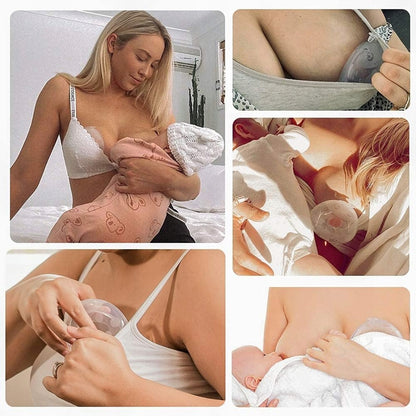 HAAKAA muszla laktacyjna do zbierania pokarmu BIEDRONKA, wygodna osłonka na pierś do zbierania wycieku mleka