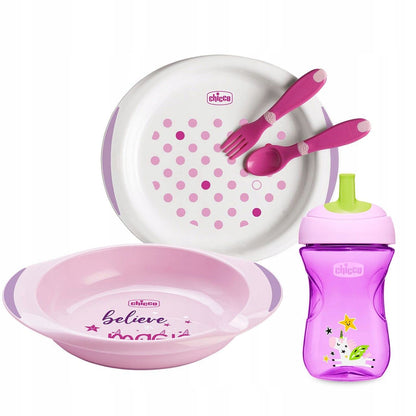 CHICCO set de vajilla de regalo 5 piezas 12 meses+