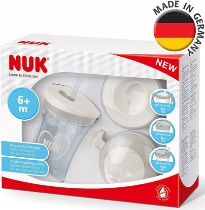 NUK set de aprendizaje para beber vaso + 3 boquillas