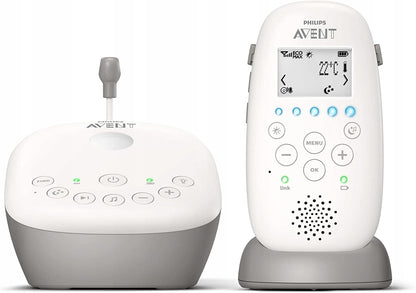 PHILIPS AVENT SCD733/26 niania elektroniczna + projektor, cyfrowa niania z podstawą ładującą, biały zestaw