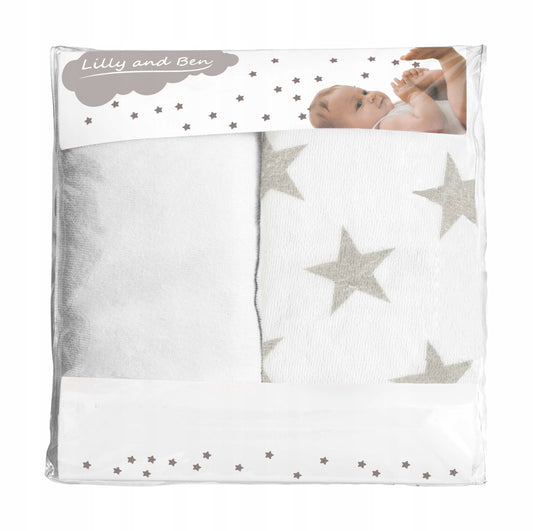 LILLY&BEN badstof hoes voor aankleedkussen 50x70 x2