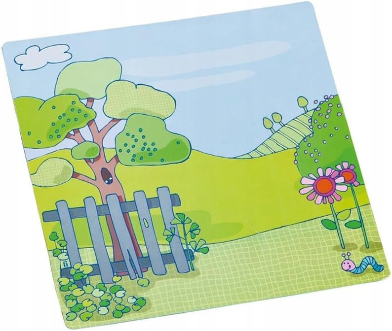 HABA układanka magnetyczna Ubierz Lilli 4 tła 54 magnesy, kolorowe tło ogrodowe do zabawy