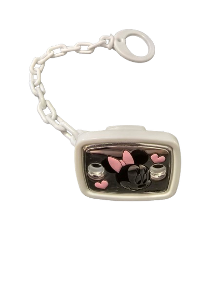 VALENTI DISNEY Minnie θήκη για πιπίλα + αλυσίδα επίστρωση PVD (ασήμι)