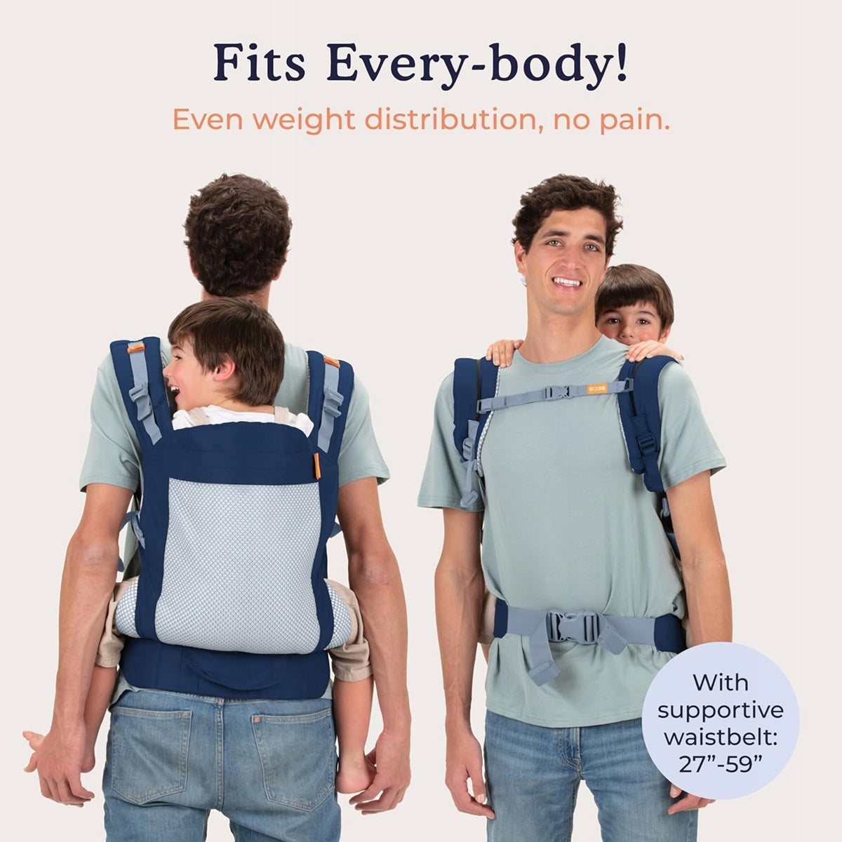 BECO TODDLER nosidełko klamrowe 9-27kg mesh 3d, ergonomiczne nosidełko dla malucha z równym rozkładem ciężaru
