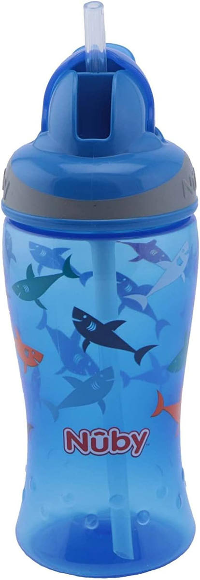 NUBY Flip-it Cup szivárgásmentes itatópohár szívószállal 12 hónap+ 360 ml CÁPÁK
