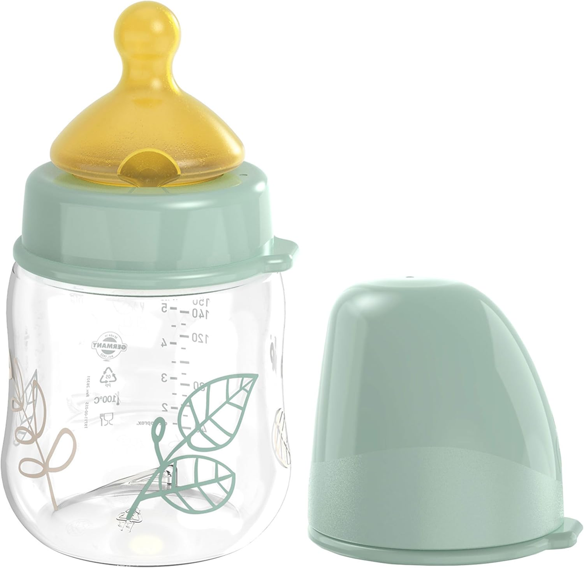 NIP Cherry Green fľaša s latexovým cumlíkom, veľkosť S, 150 ml