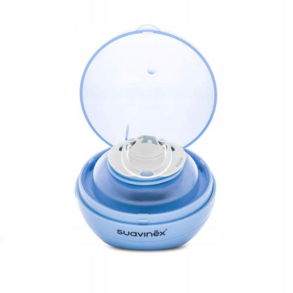 SUAVINEX Duccio STERYLIZATOR smoczków UV 9 cm, niebieski sterylizator smoczka z lampą UV