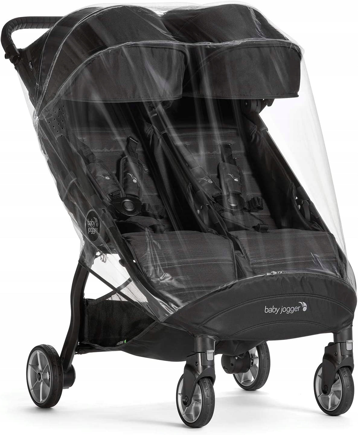 BABY JOGGER folia przeciwdeszczowa City Tour 2 DOUBLE – osłona na deszcz i wiatr do wózka podwójnego