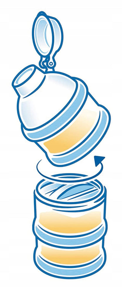 NUK pojemnik na mleko modyfikowane, pojemnik na mleko w proszku BPA free z dozownikiem do podróży