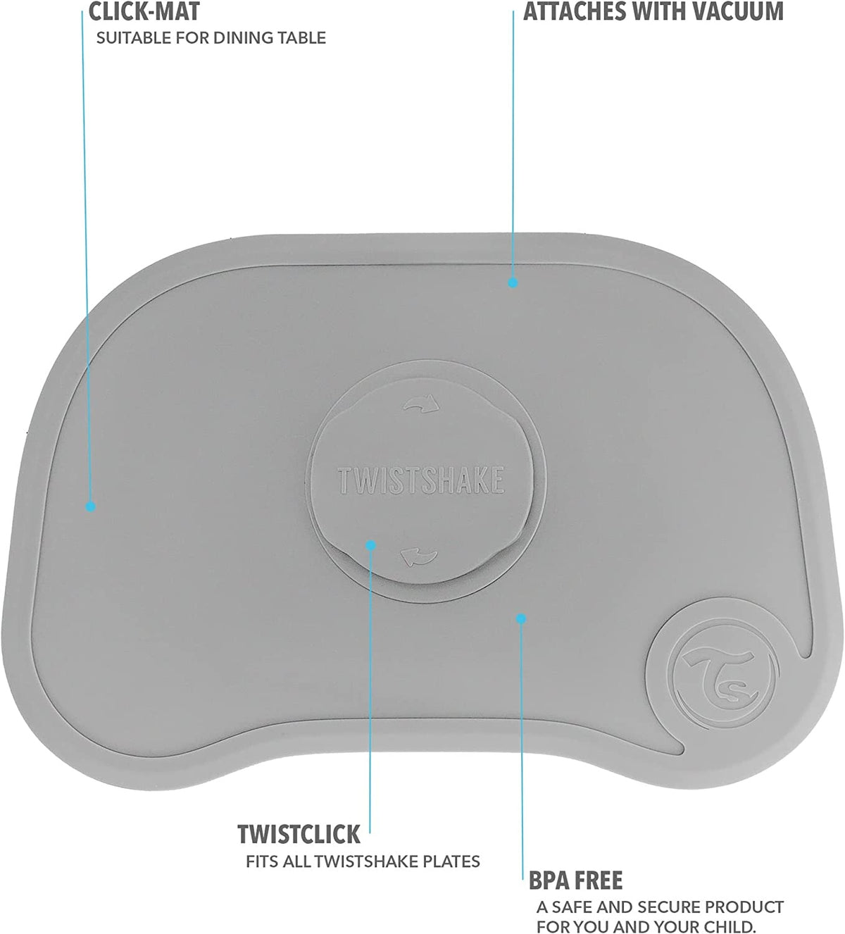TWISTSHAKE CLICK MAT alátét tányérral 6 hónap+