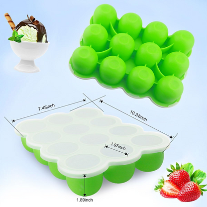 Fresh Foods formă din silicon pentru congelarea alimentelor 12 x 75 ml