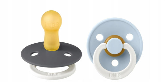 BIBS COLOUR GLOW fopspenen 2-pack rubber 0-6 maanden oud