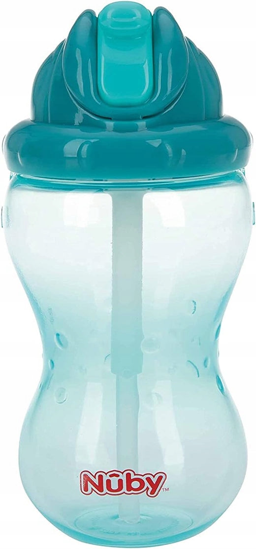 NUBY Vaso Flip-it antiderrame con pajita 12 m+ 360 ml