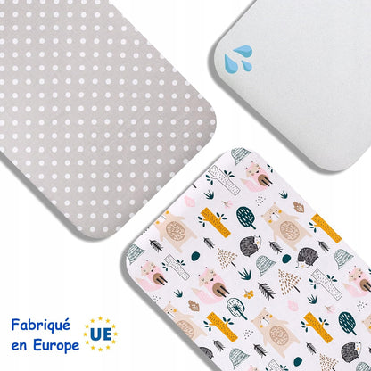 LOVELY HIPPO cearșaf cu elastic x2 + saltea impermeabilă Next2Me 83X50