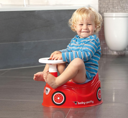 Orinal infantil grande con recipiente extraíble, manillar con claxon y pegatinas 18 m+