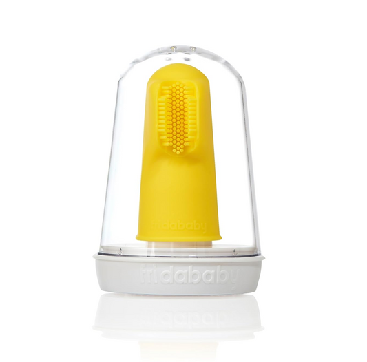 FRIDA BABY siliconen tandenborstel voor op de vinger + opbergdoosje