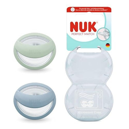 NUK Perfect Match dudlíky 0–6 měs. 2 ks zelený/modrý