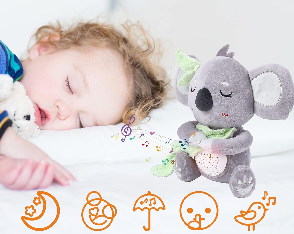 RONIPIC peluche avec projecteur d'étoiles et 14 sons KOALA 25 cm