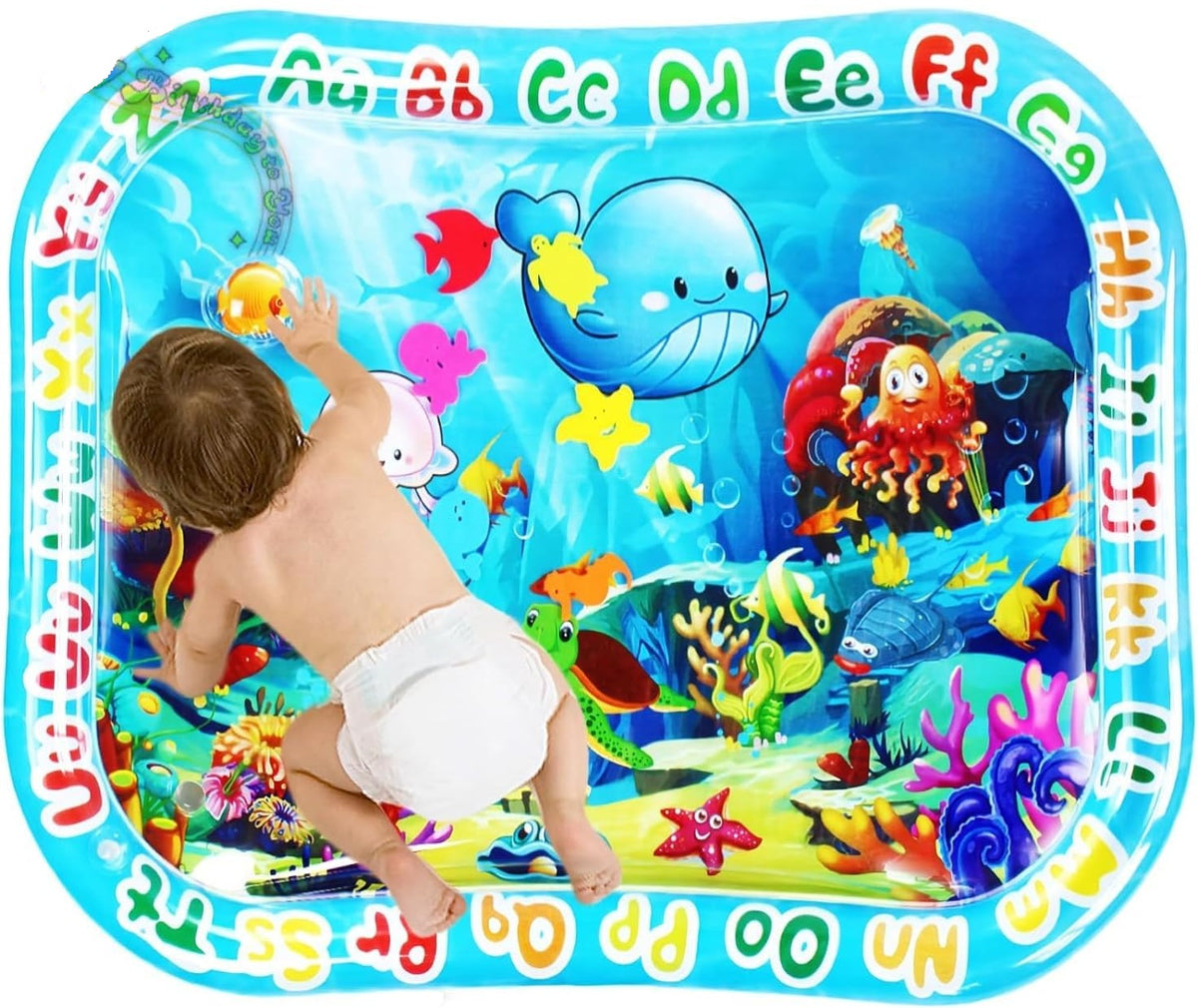 GARNHLOB mata wodna do zabawy na brzuszku 75 x 95 cm STWORZENIA MORSKIE – em oceanu kolor niebieski wiek 3-12 m wymiary 75…