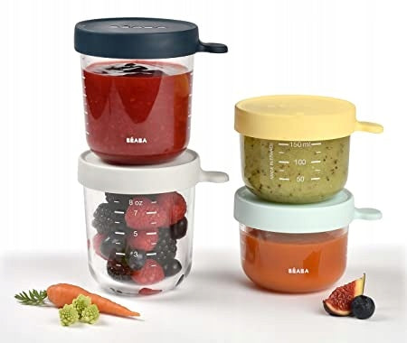 BEABAglass food containerscapacity 2x150 ml, 2x250 mlCan be washed by hand or in the dishwasher. It can also
