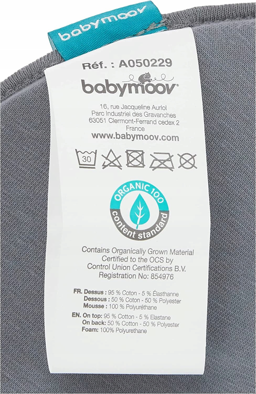 BABYMOOV Lovenest poduszka niemowlęca 0+ ORGANIC z certyfikowanej organicznej bawełny Oeko-Tex