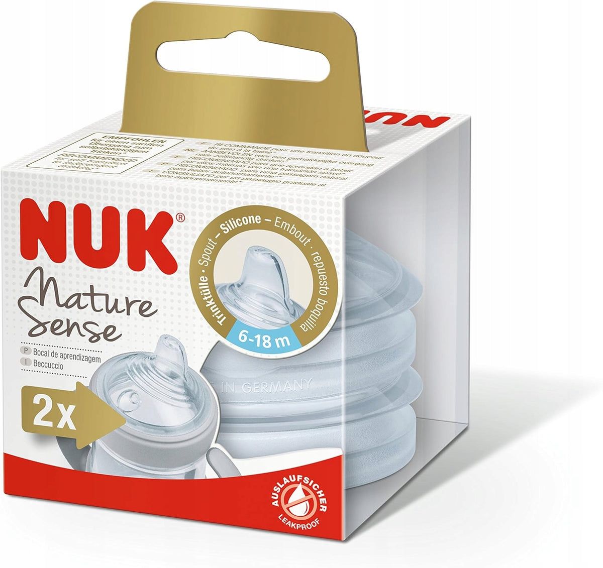 NUK Nature Sense tetină pentru biberon x2 6-18 luni