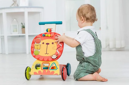 LABEBE houten duwwagen LEEUW 34 x 30,5 x 44,5 cm 1-3 jaar
