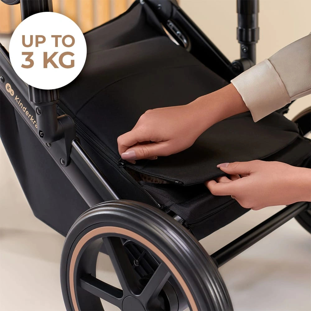 KINDERKRAFT PRIME2 PRO 3-in-1 multifunctionele kinderwagen tot 22kg + autostoeltje MINK PRO