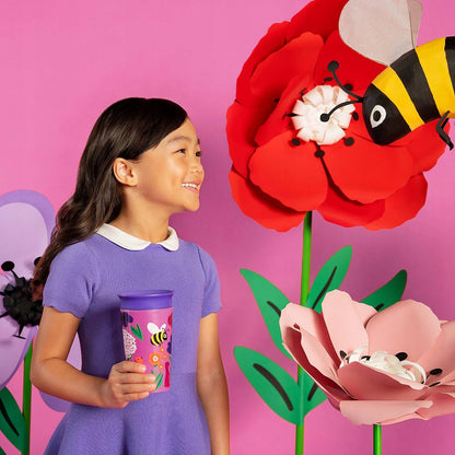 MUNCHKIN WildLove Auslaufsicherer Becher 360° Trinklerntasse BIENE 1 Stück