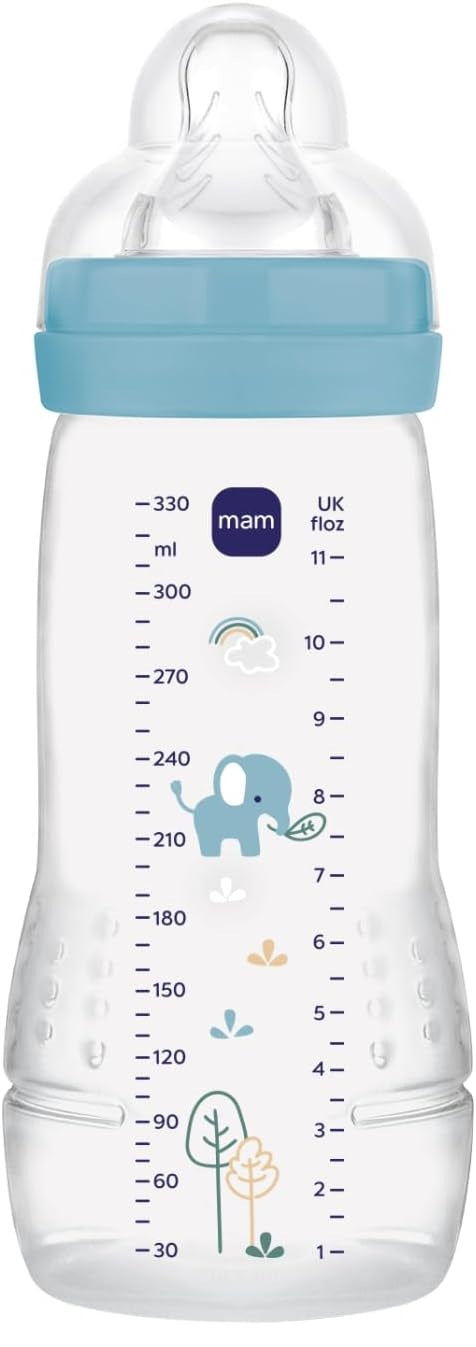 MAM Easy Active biberon 330 ml, tétine 4, 6 mois et + Éléphant