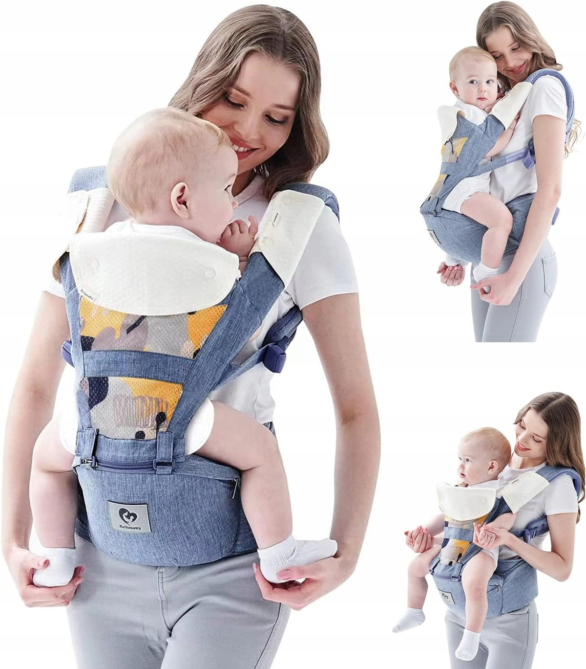 BELLABABY ergonomische Babytrage mit Hüftgurt 3-in-1 0-36 Monate