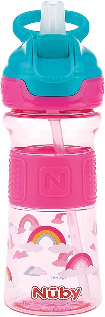 NUBY Flip-it Cup tritan drinkbeker met rietje en mondstuk 3 l+ 360 ml