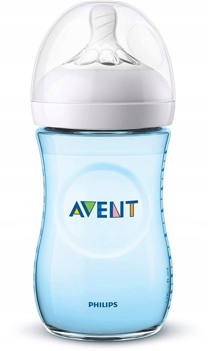PHILIPS AVENT SCD301/04 zestaw dla noworodków butelka Natural 125 ml niebieska z szerokim smoczkiem