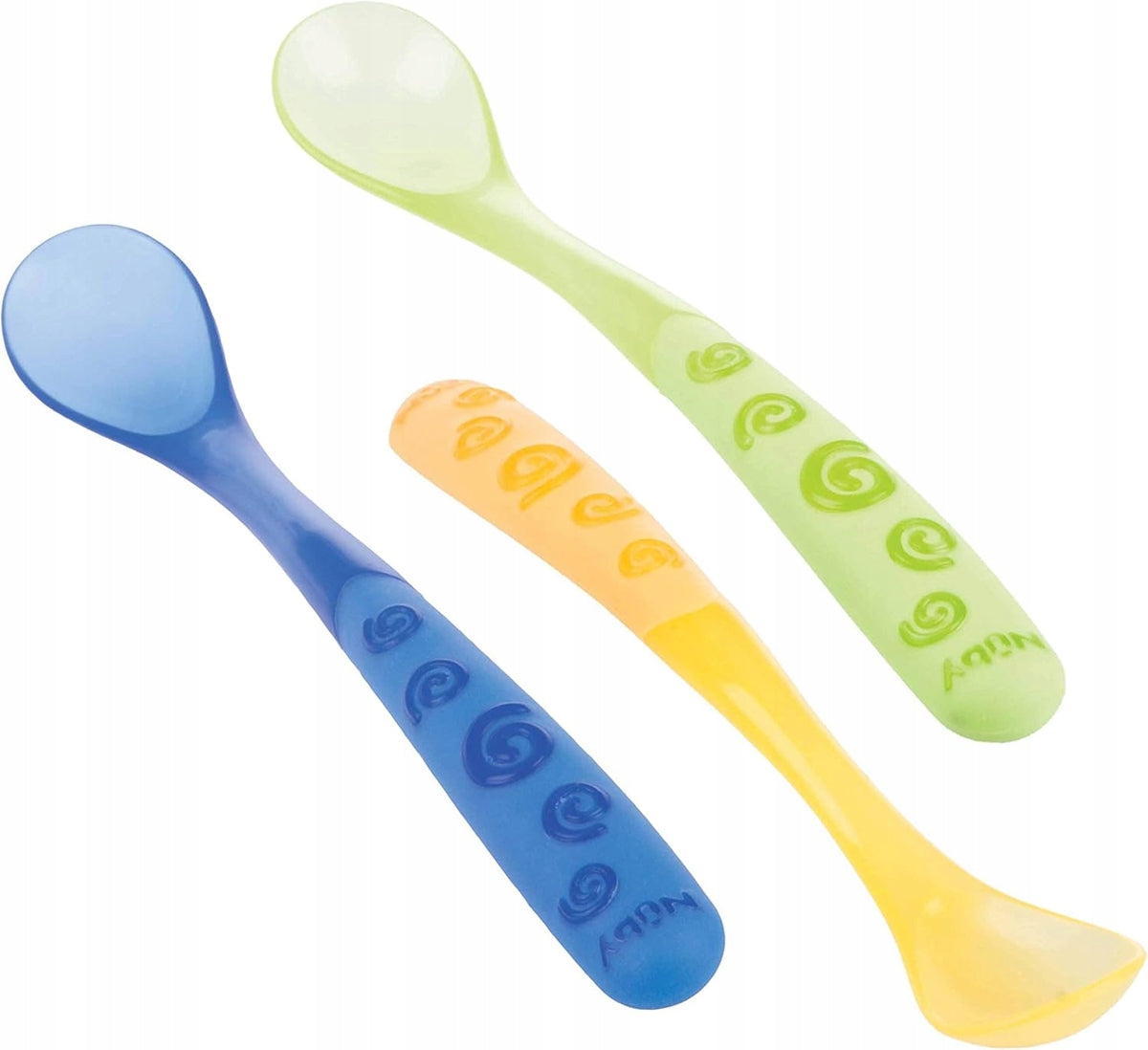 NUBY lepels met zachte tip en lange handgreep 6 m+ 3 stuks