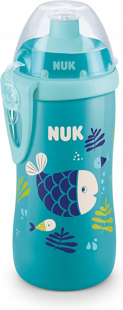 NUK Junior Cup LAHEV 18 m+ s náustkem push-pull 300 ml S CHAMELEONÍM EFEKTEM