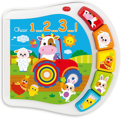 CHICCO Counting Farm elektronische educatieve boek 19 x 19,5 cm