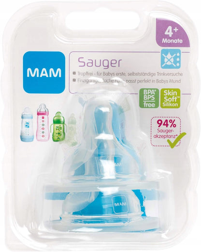 MAM tétines pour biberons 4m+ x2