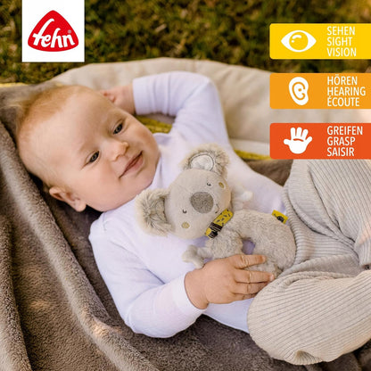 FEHN hochet en coton avec poignée KOALA 18 cm