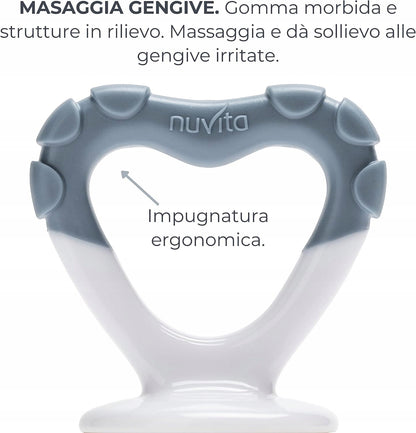 NUVITA inel gingival suzetă pentru fructe 2în1 6luni+