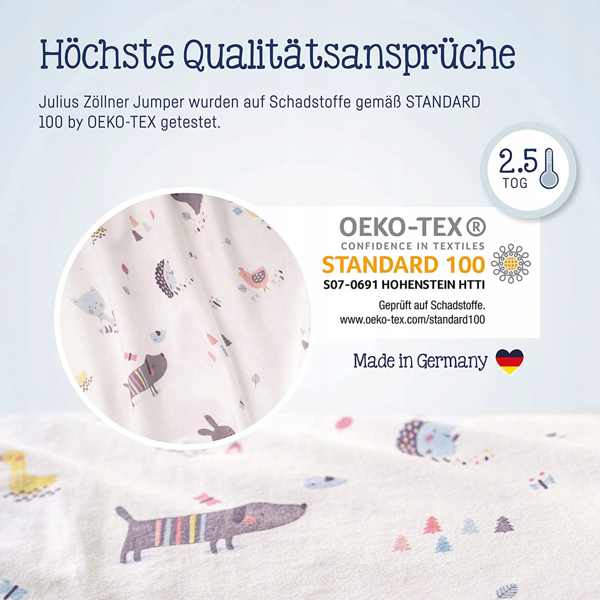 JULIUS ZÖLLNER Ganzjahresschlafsack 2,5TOG Gr.92