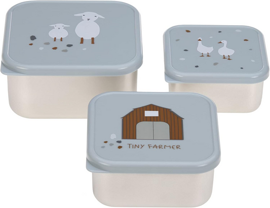 LASSIG Boîtes à snacks en acier INOX x3